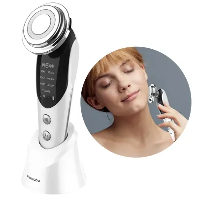 Porodo 7-in-1 Led Microcurrent Facial Massager With 3 Intensity Levels, Ems Lift, Led Light Therapy, And Warm Massage. Perfect For Skin Rejuvenation And Serum Infusion